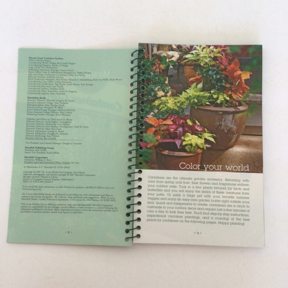 MIRACLE GRO CONTAINER GARDEN HOW TO WATERPROOF BOOK NWT - Picture 11 of 16